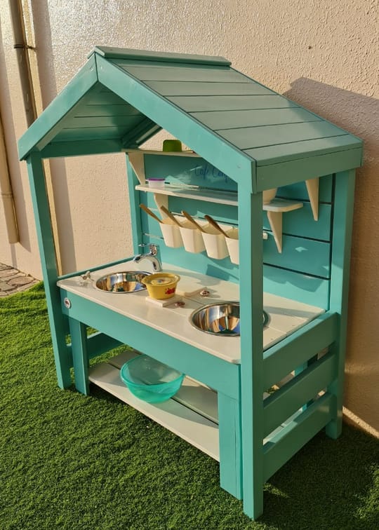 Wooden mud kitchen house