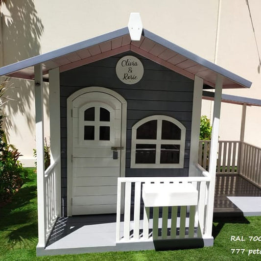 A wooden cubby house for your kids