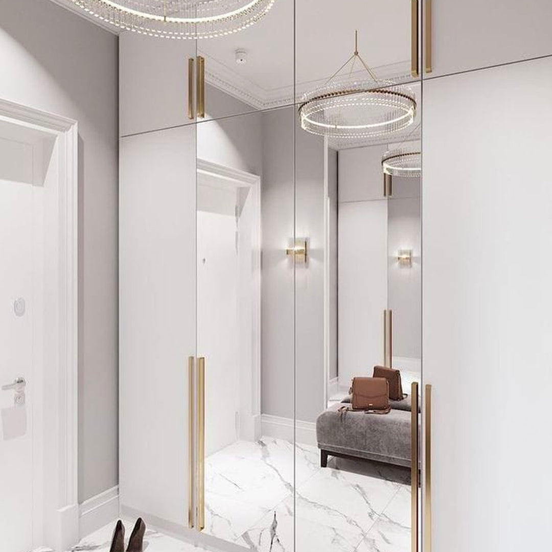 Modern Gold & White Wardrobe Design For Bedrooms