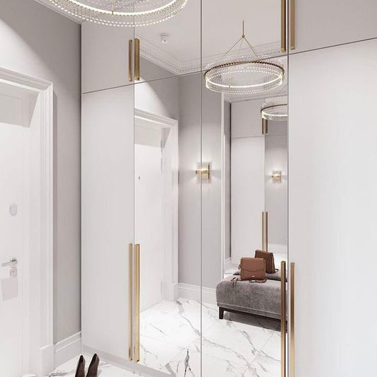 Modern Gold & White Wardrobe Design For Bedrooms